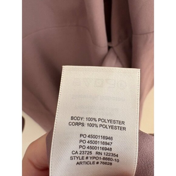 Aritzia Babaton Optima True Wrap Mini Dress Size M  Mauve Mocha Mousse - Picture 12 of 16